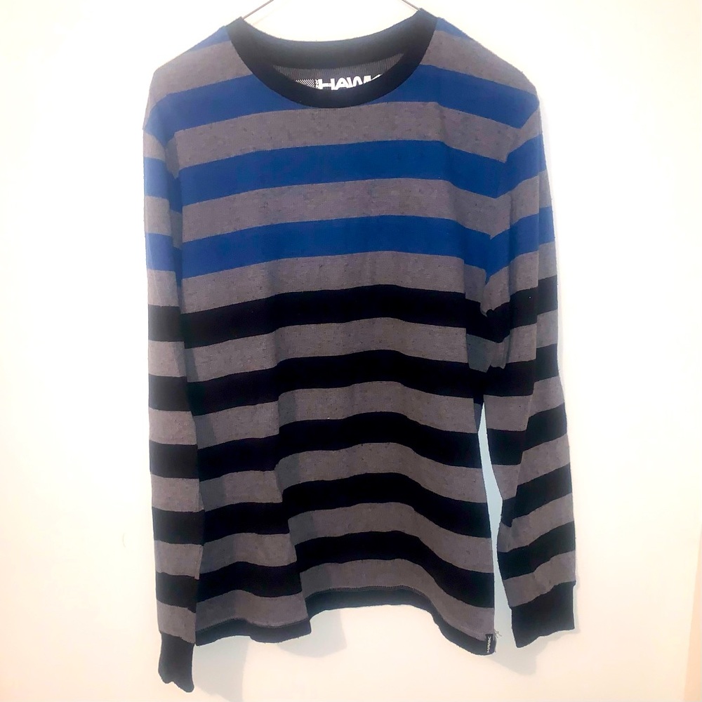 Tony Hawk Striped Cotton Long Sleeve Shirt